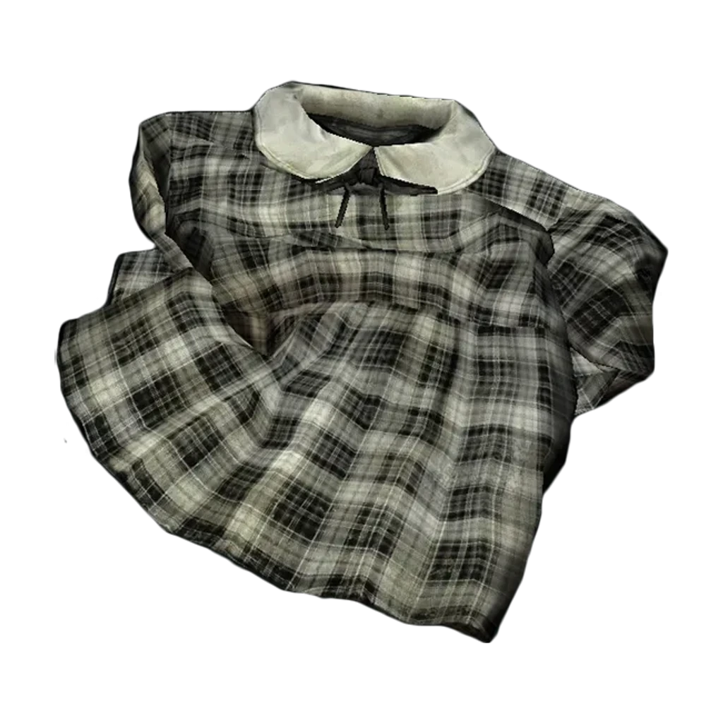 Woolen Dress — Black Check
